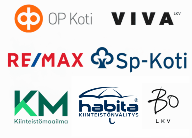 Vertailustamme löytyy muun muassa Op-Koti, RE/MAX, SP-Koti, Habita, Kiinteistömaailma ja BO LKV